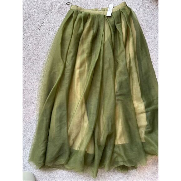NWT J Crew tulle ball skirt in green Sz 0, $200 B42 - Picture 2 of 6
